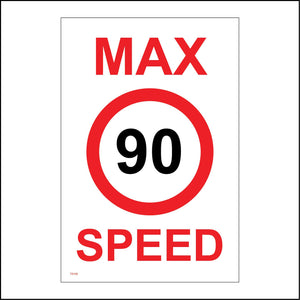 TR190 Max Speed 90 Sign with Circle