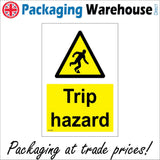 WS802 Trip Hazard Sign with Triangle Person Tripping
