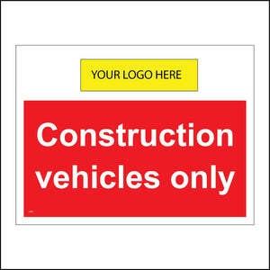 CS389 Construction Vehicles Only Contact Logo Telephone Company