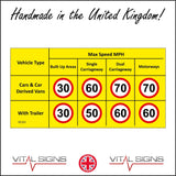 VE301 Derived Vans MPH Max Speed Limit Motorways Roads