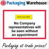 CS573 No Companys Representatives Without Appointment Logo