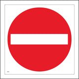 VE020 No Entry Sign with No Entry Symbol