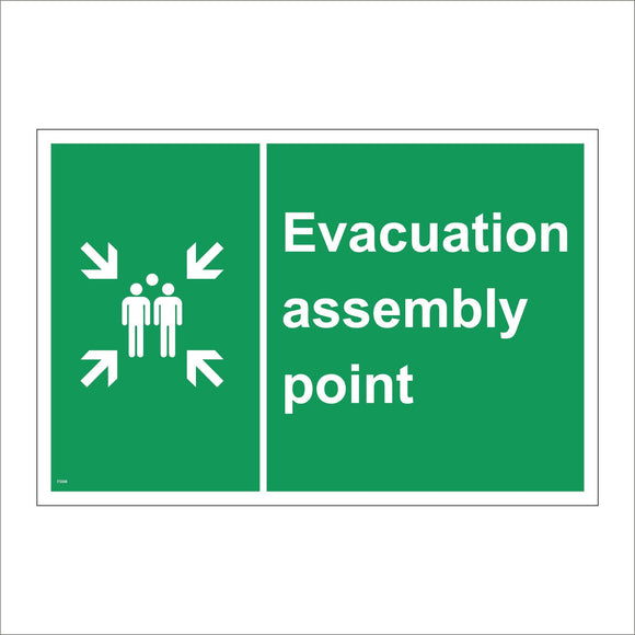 FS308 Evacuation Assembly Point Arrows People Group