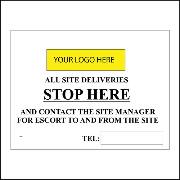 CS586 All Site Deliveries Stop Contact Manager Logo Company