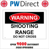 PR482 Warning Shooting Range Do Not Cross