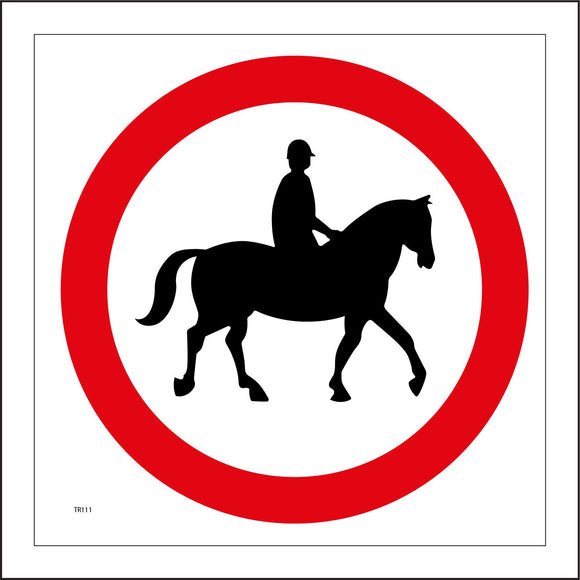 TR111 Horses Sign with Circle Horse Person