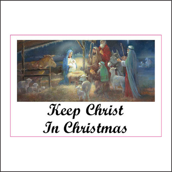 XM281 Keep Christ In Christmas Nativity Stable Holy Religious