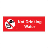 PR223 Not Drinking Water Sign with Circle Tap Glass Water