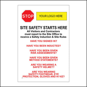 CS419 Site Safety Starts Here Stop Your Logo