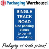 VE246 Single Track Road Use Passing Places To Permit Overtaking