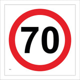 TR009 70 Miles Per Hour Sign with Circle