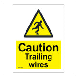 WS783 Caution Trailing Wires Sign with Triangle Man Tripping