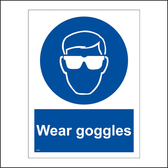 MA081 Wear Goggles Sign with Face Glasses