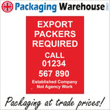 CM353 Export Packers Required Call Your Number Here