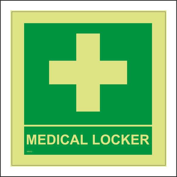 MR052 Medical Locker Sign with Cross