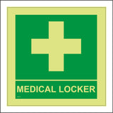 MR052 Medical Locker Sign with Cross
