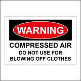 WS728 Warning Compressed Air Sign with Square