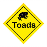 TR561 Toads Crossing Safety Environment Yellow Black