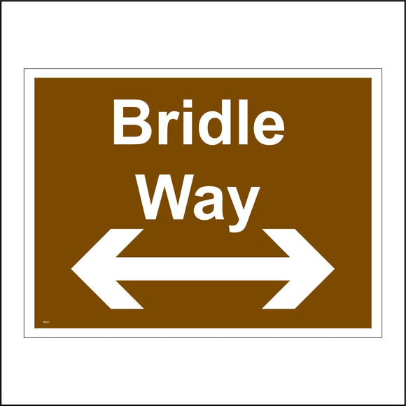 TR147 Bridle Way Left Right Sign with Arrow