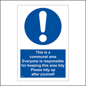 MA410 This Is A Communal Area Sign with Circle Exclamation Mark