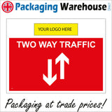 VE284 Two Way Traffic Arrows Logo Choice Personalise Company