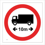 TR097 1Om Length Sign with Lorry Arrow