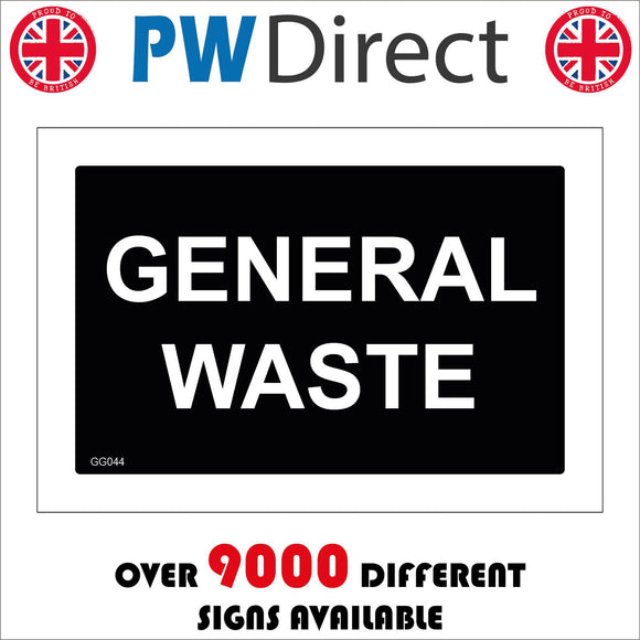 GG044 General Waste Household Bin Trash Garbage Rubbish