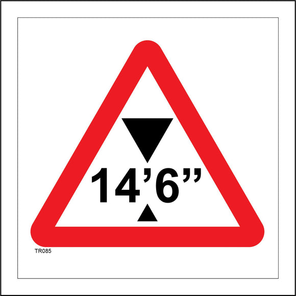 TR085 146 Inch Max Height Sign with Triangle