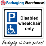 VE293 Disabled Wheelchair Only Access Logo