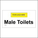 GE913 Male Toilets Your Logo Gents Mens Boys Lads Personalise