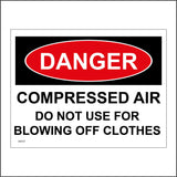WS727 Danger Compressed Air  Sign with Square