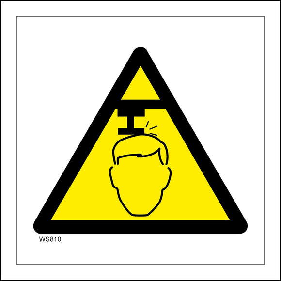 WS810 Overhead Hazard Sign with Triangle Head Beam