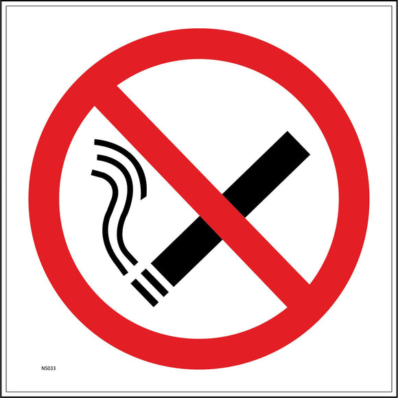NS033 No Smoking Sign with Cigarette