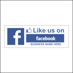CM419 Like Us On Facebook Business Company Name Here
