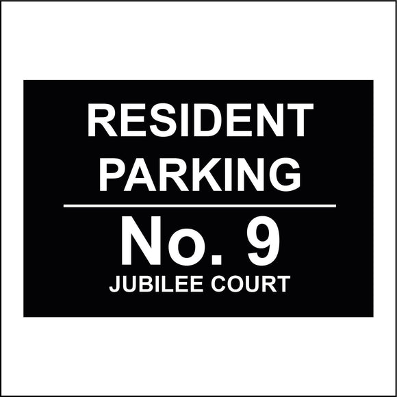 CM335 Resident Parking No 9 Building Name Choice Personalise
