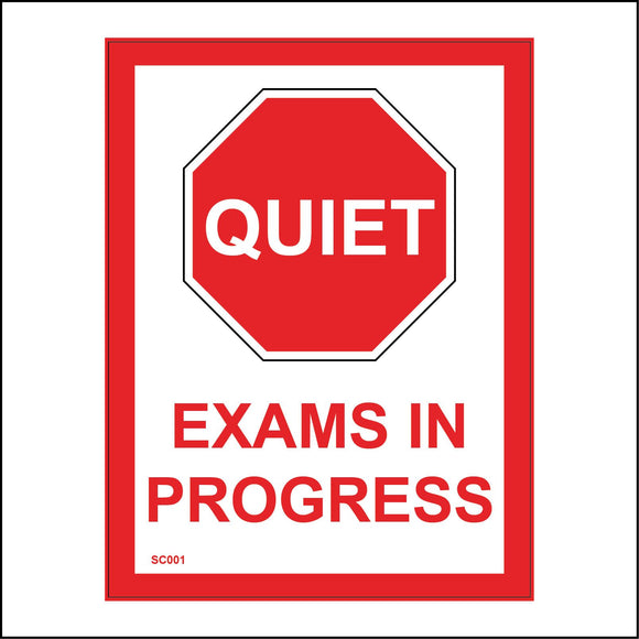 SC001 Quiet Exams In Progress Test Scholar Pupil Student