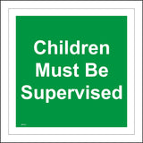 MA761 Children Must Be Supervised Sign