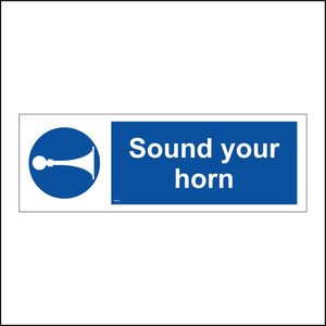 MA331 Sound Your Horn Sign with Horn