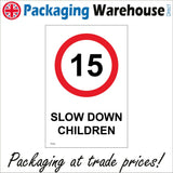 TR206 Slow Down Children Sign with Circle