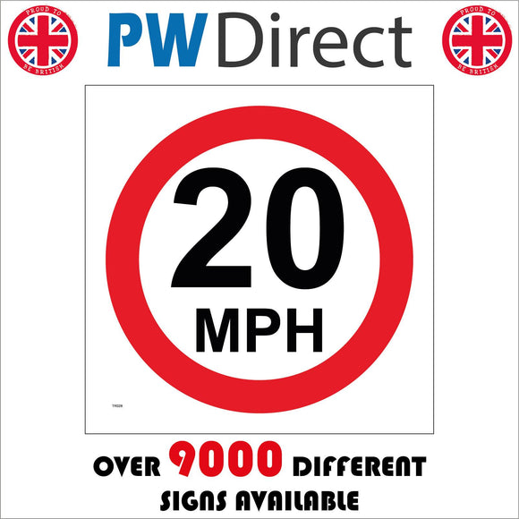 TR028 20 Mph Sign with Circle