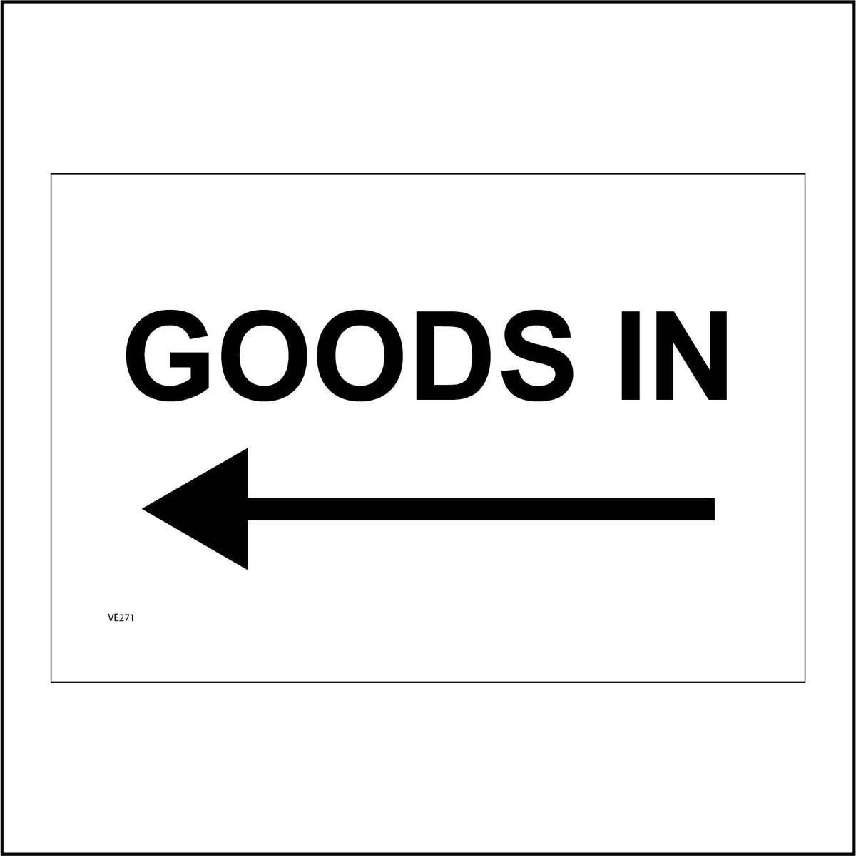 Goods In Left Arrow Warehouse Loading Bay Entrance – PWDirect