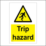 WS802 Trip Hazard Sign with Triangle Person Tripping