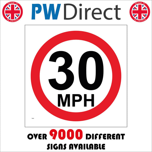 TR029 30 Mph Sign with Circle