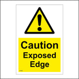 WT060 Caution Exposed Edge Sign with Triangle Exclamation Mark