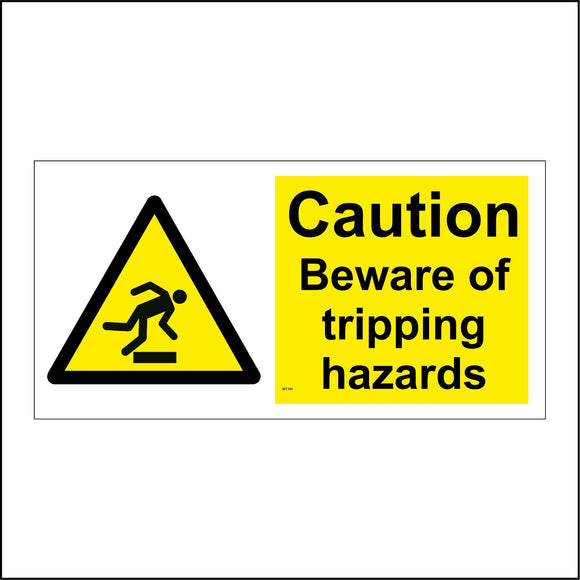 WT190 Caution Beware Of Tripping Hazards Cables Wires Fall