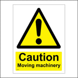 WS938 Caution Moving Machinery Sign with Triangle Exclamation Mark