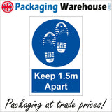 MA654 Keep 1.5m Apart Sign with Shoes