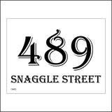 CM002 Custom House Sign Plaque Door Street Number 1-999 Personalised Name Sign