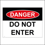 WS405 Danger Do Not Enter Sign