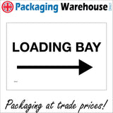 VE267 Loading Bay Right Arrow Direction Warehouse Goods Freight